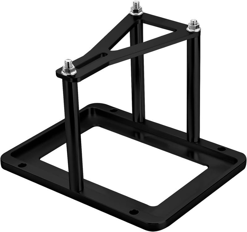 BOMLING Battery Tray Hold Down, Universal Billet Aluminum Trunk Relocation Box fit for Optima Race Racing Mount Red Yellow Blue Top 34 34R 34/78 D34 D34/78 34M D34M, Black - Image 1